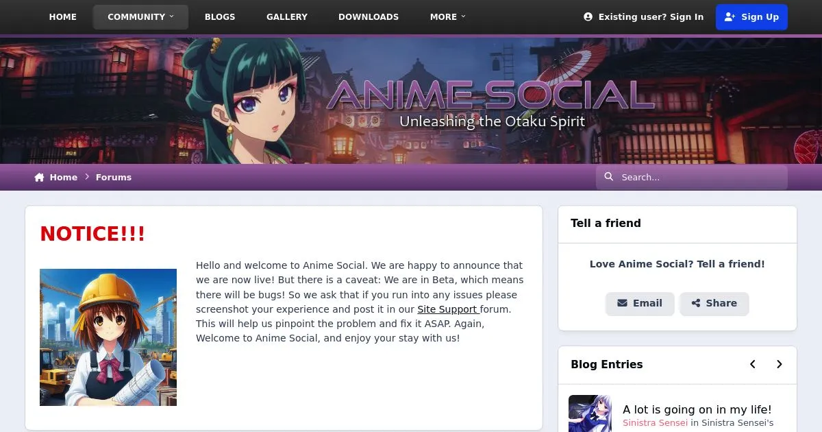 Anime Social: Anime, Manga, and Gaming Hub