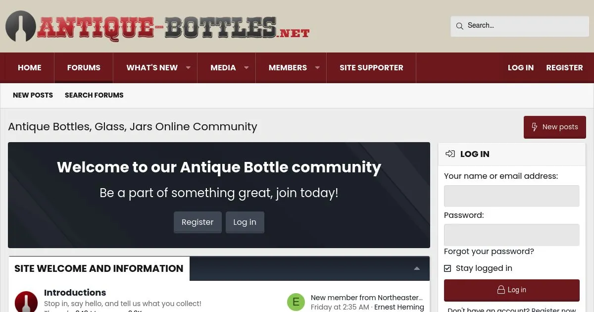 Antique Bottles, Glass, Jars Online Community