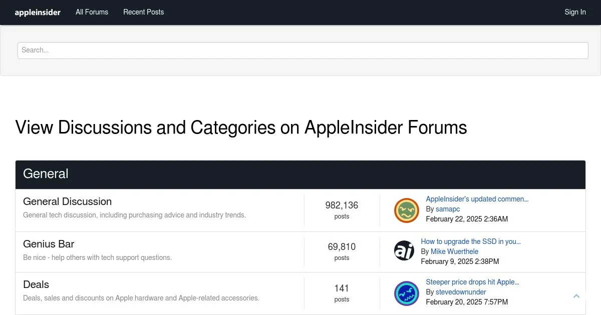 AppleInsider Forums: Apple Products, Software & Tech Community