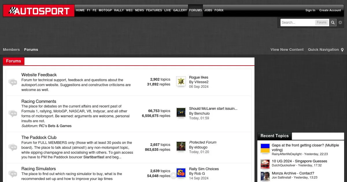 Autosport Forums