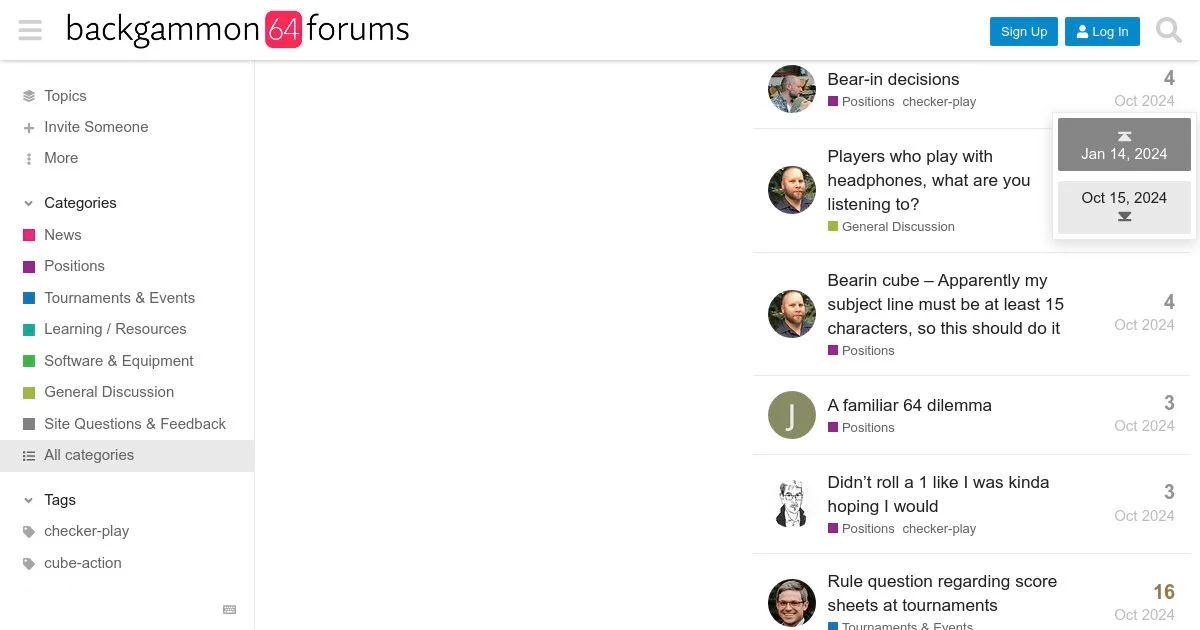 Backgammon Forums: Strategies, Tournaments & Community