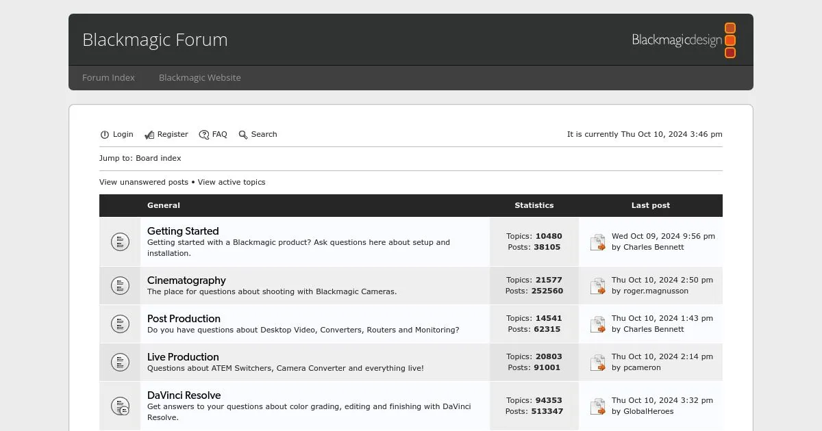 Blackmagic Design Forum