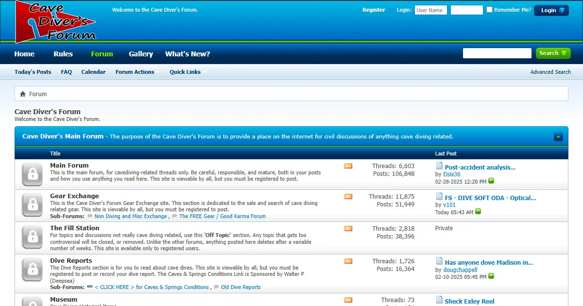 Cave Diver Forum – Technical & Recreational Diving
