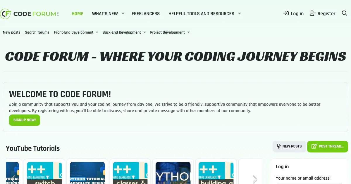 Code Forum – Where Your Coding Journey Begins