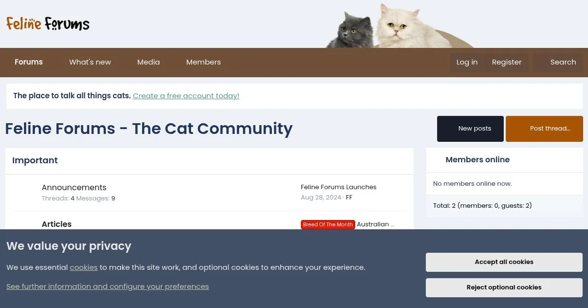 Feline Forums: Community for Cat Lovers & Owners