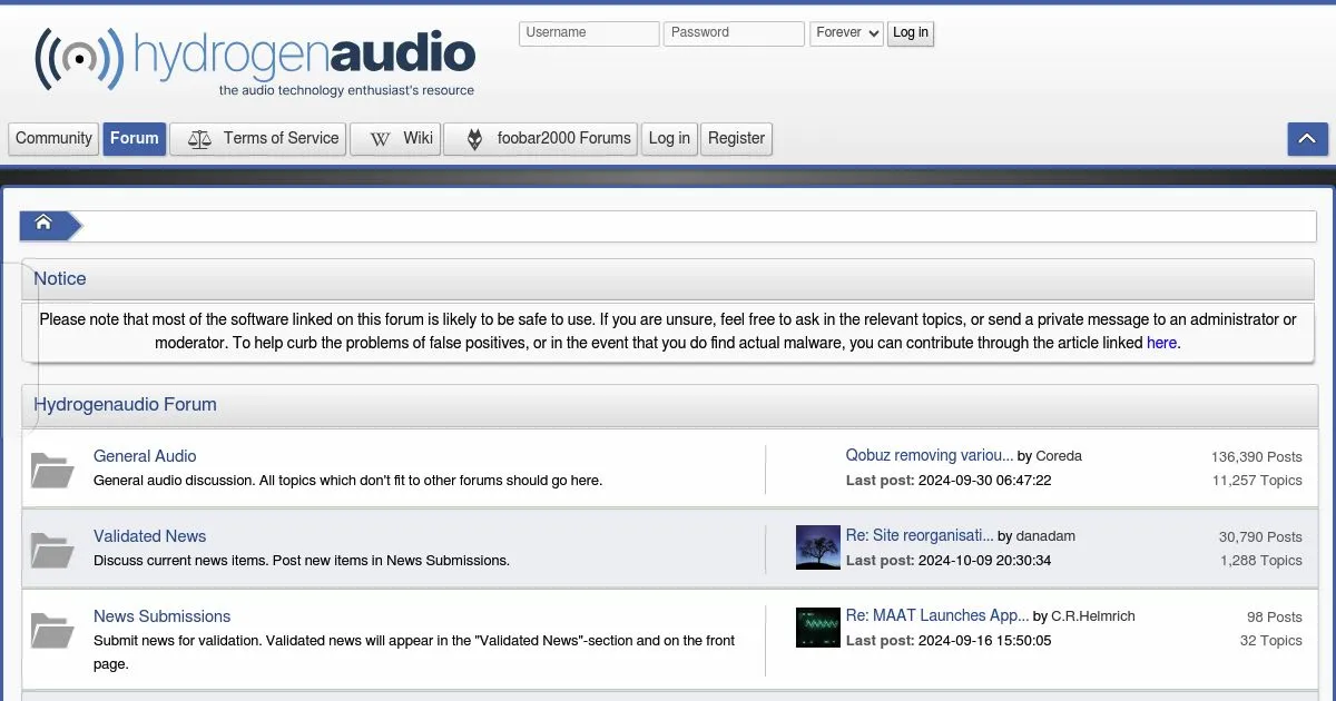 HydrogenAudio Forum
