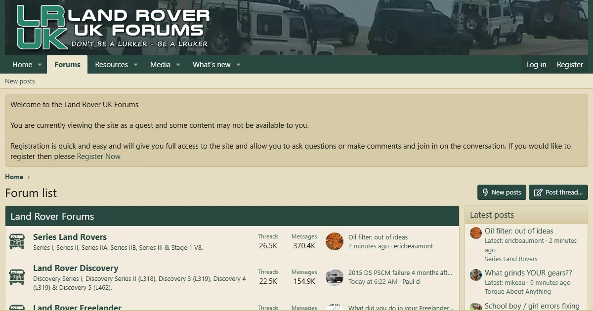 LRUK Forums – Land Rover & 4x4 Community