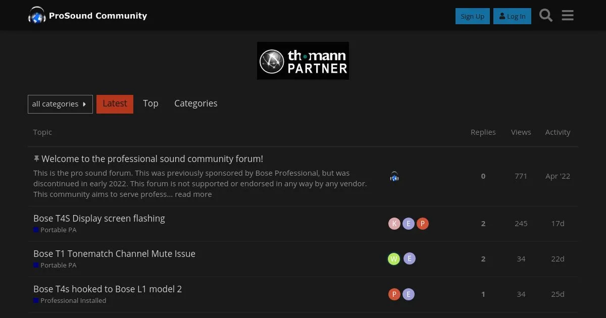 ProSound Community – Professional Sound Discussion Forum