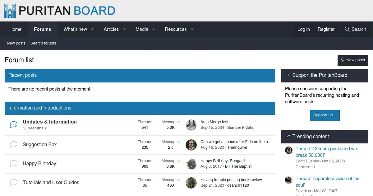 Puritan Board: Reformed Theology Discussions