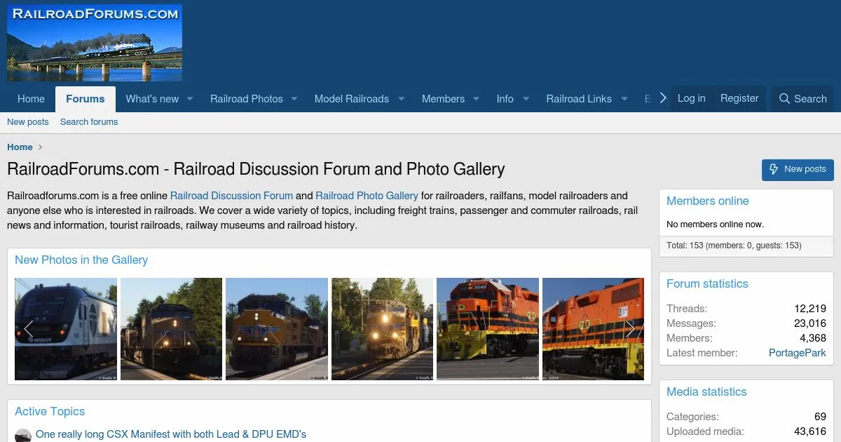 Railroad Discussion Forum and Photo Gallery