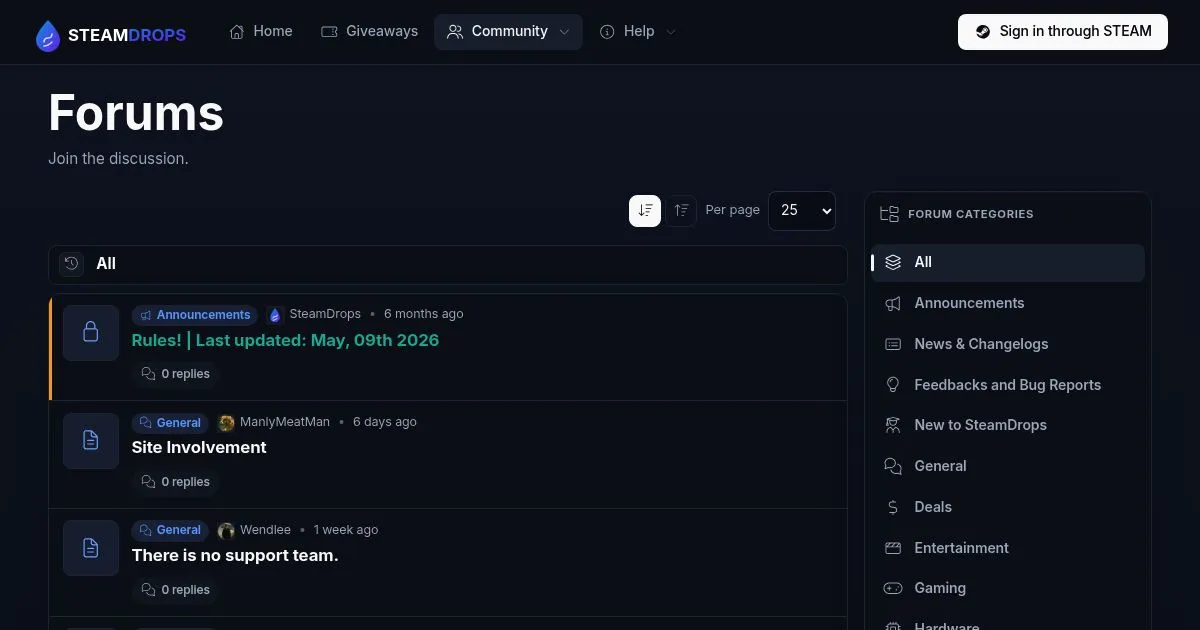 Steam Drops