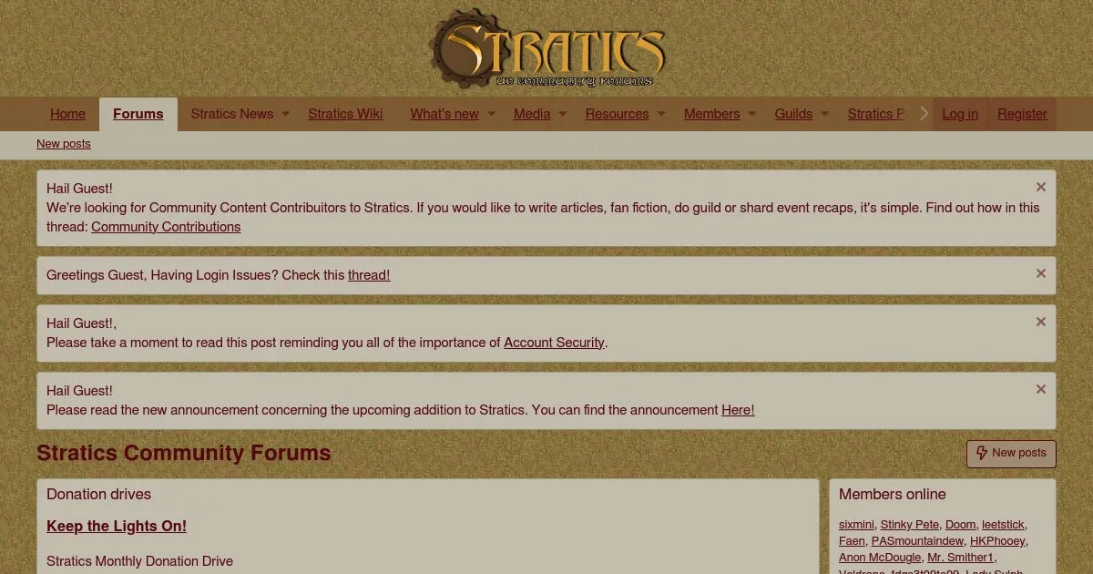 Stratics Community Forums