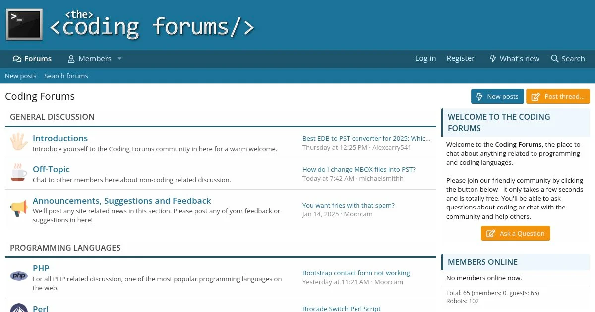 The Coding Forums – Programming & Development Discussions