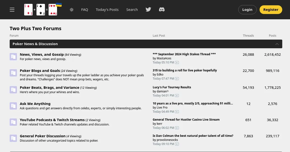 Two Plus Two Poker Forums