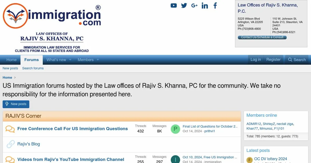 US Immigration Community Forums