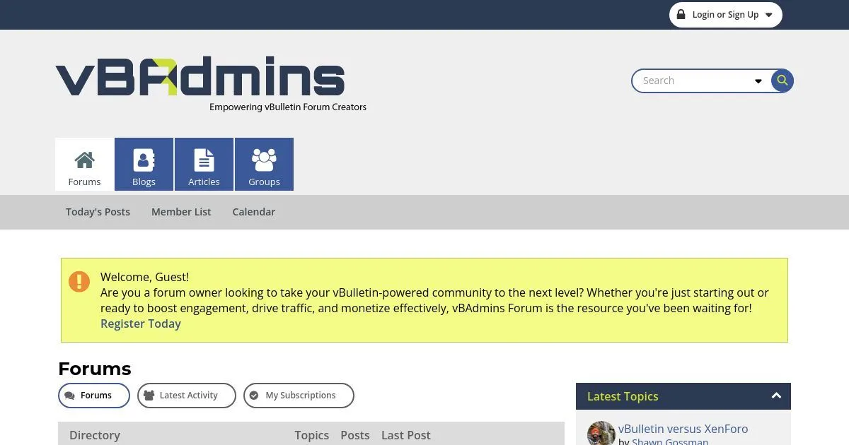 vBAdmins Forum: vBulletin Administrators Community