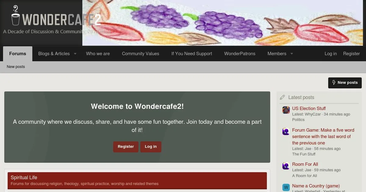 WonderCafe2: Open-Minded Spiritual Discussions