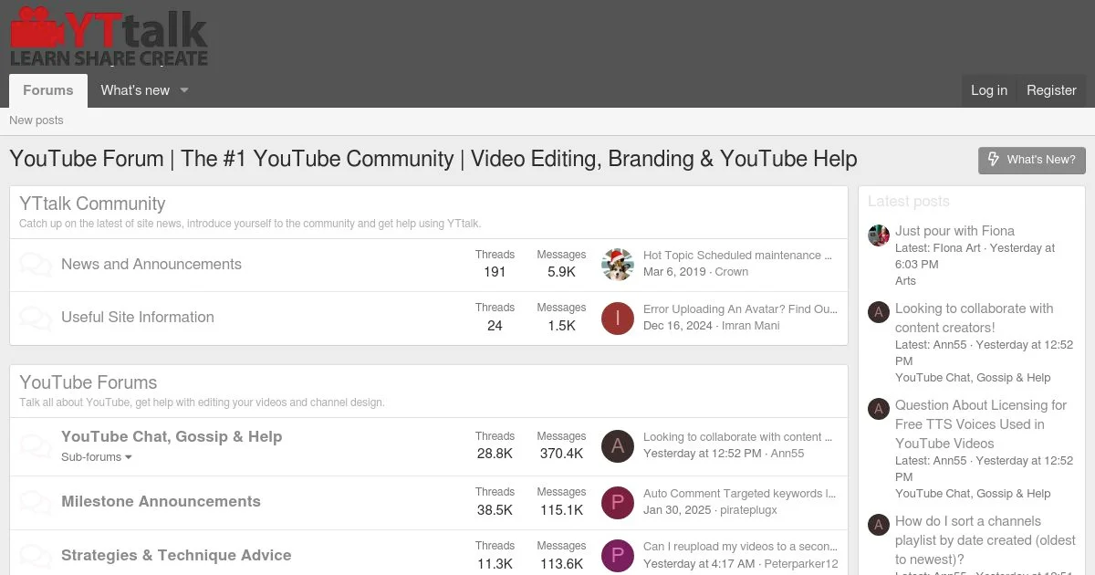 YTtalk – YouTube Creator Community